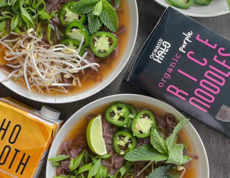 Purple Rice Noodle Pho
